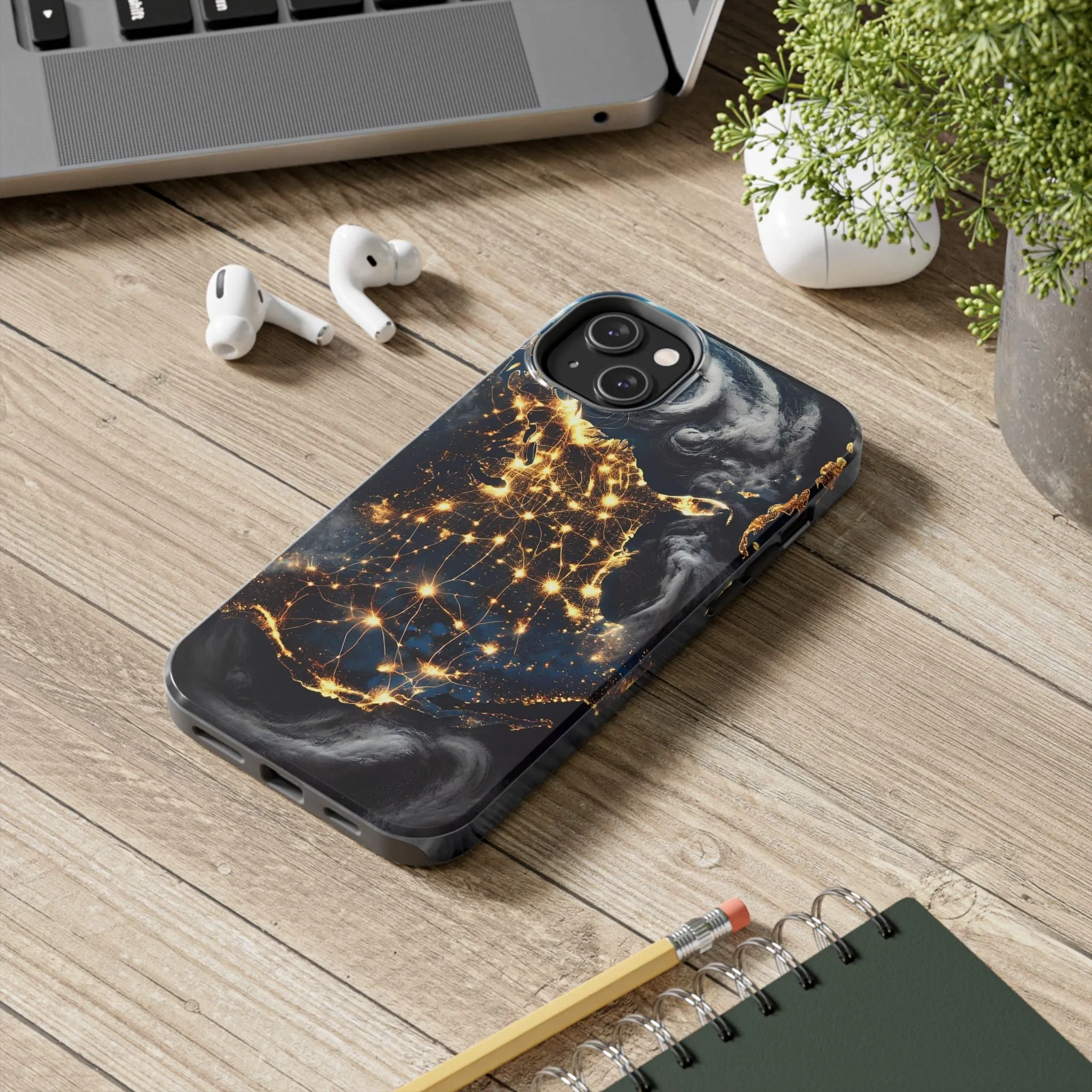 US Map Night Vision Phone Case - Glow in the Dark Design, iPhone and Samsung Cover, Unique & Stylish Protective Case