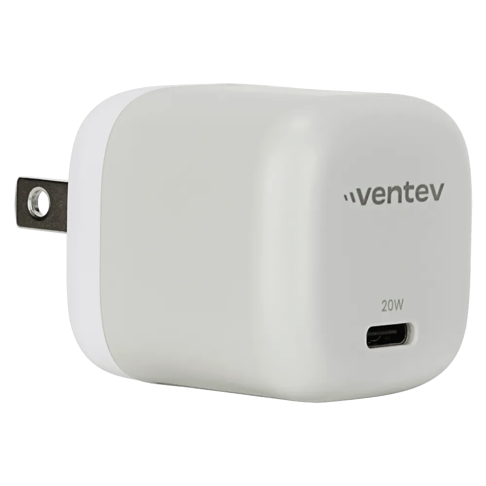 Ventev 20W ULTRAFAST USB C Universal Mini Wall Charger White by Ventev