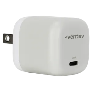 Ventev 20W ULTRAFAST USB C Universal Mini Wall Charger White by Ventev