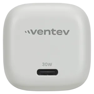Ventev 30W ULTRAFAST USB C Universal GaN Mini Wall Charger White by Ventev