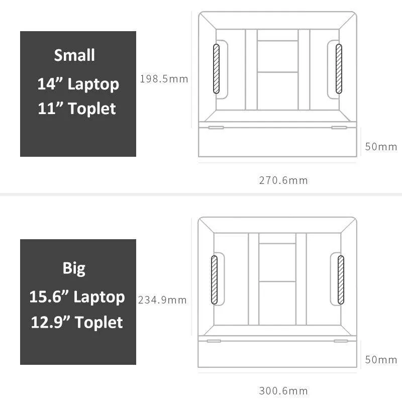 Wooden Laptop and Tablet Stander - Walnut and Beech Stand with 4 Levels of Adjustable Height