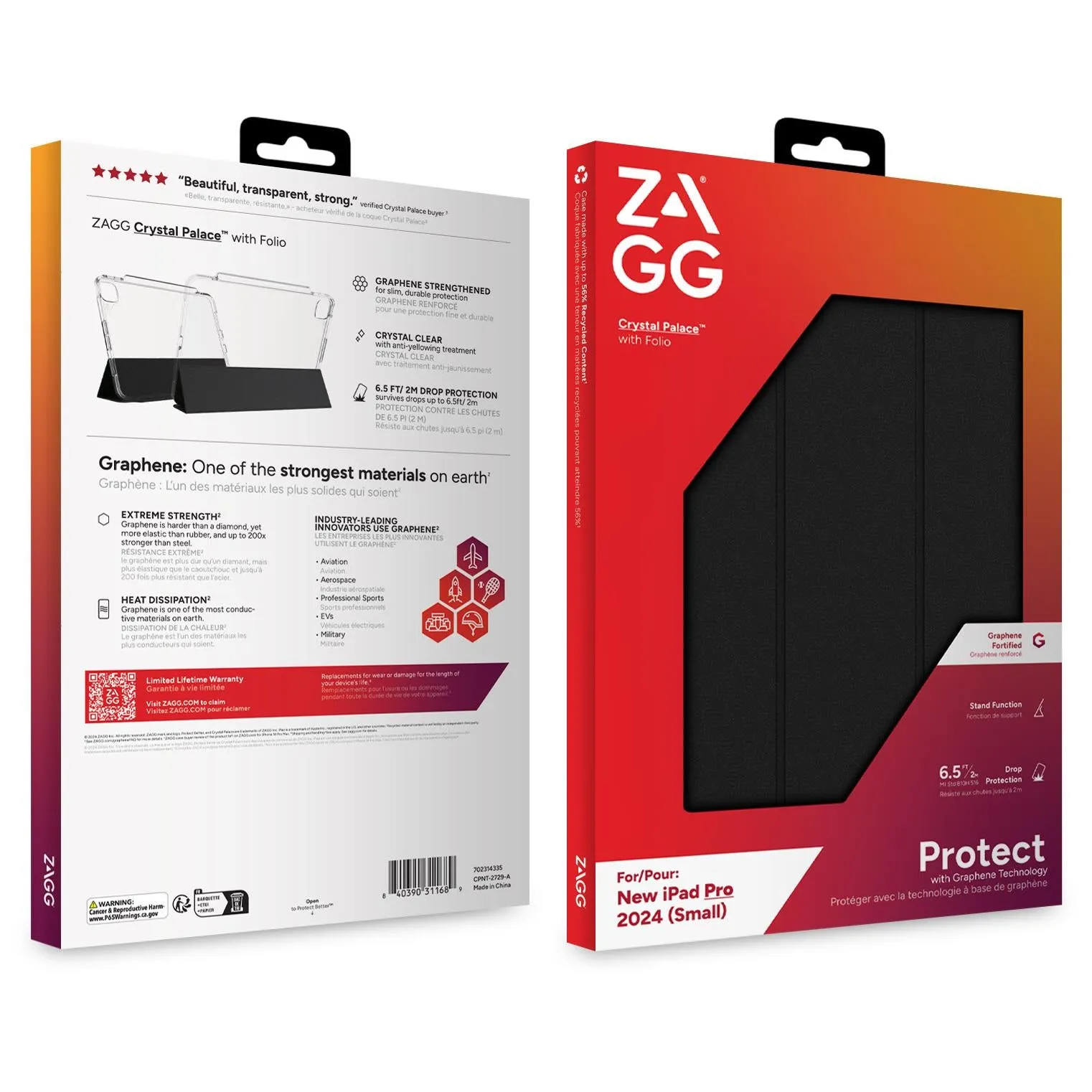 ZAGG Cases Crystal Palace Folio Case for iPad Air 11" M2